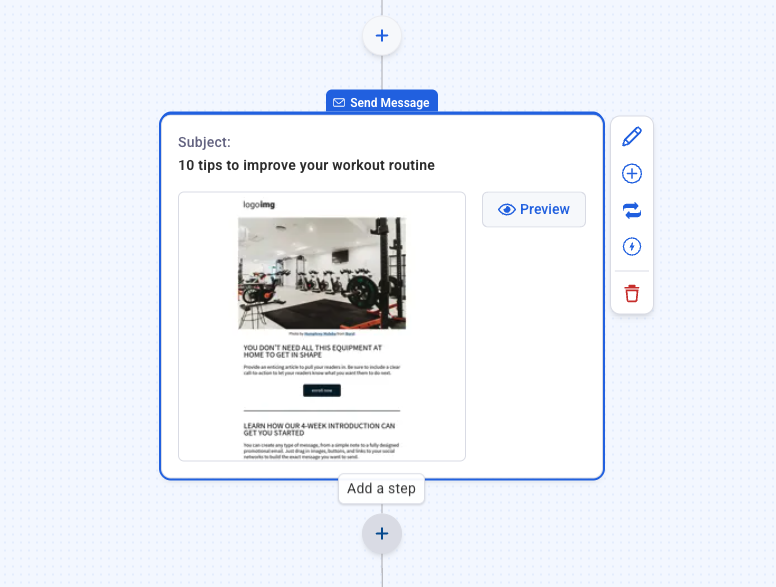 Image of AWeber's Automated Workflow builder